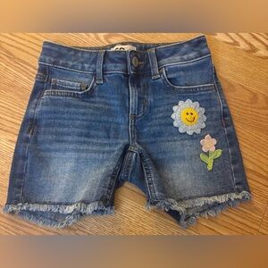 SO Kids Denim Shorts with Floral Patches